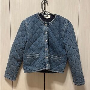 Ba&sh Quilted Denim Jacket - Blue